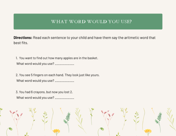 Arithmetic Vocabulary - Image 7